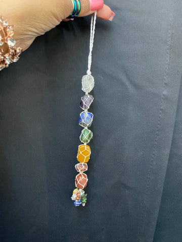 Seven Color Gemstone Wall Hanging 12"