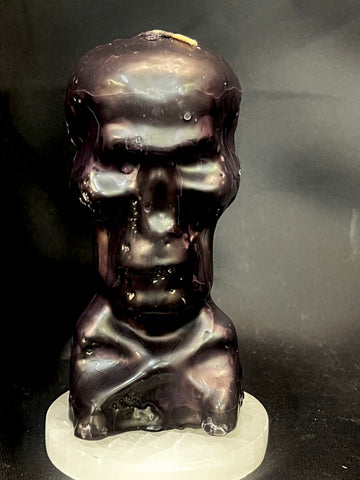 Black Skull Image Candle.