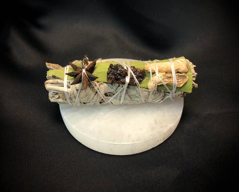 White Sage, Ginger, Star Anise and Copal Smudge Stick